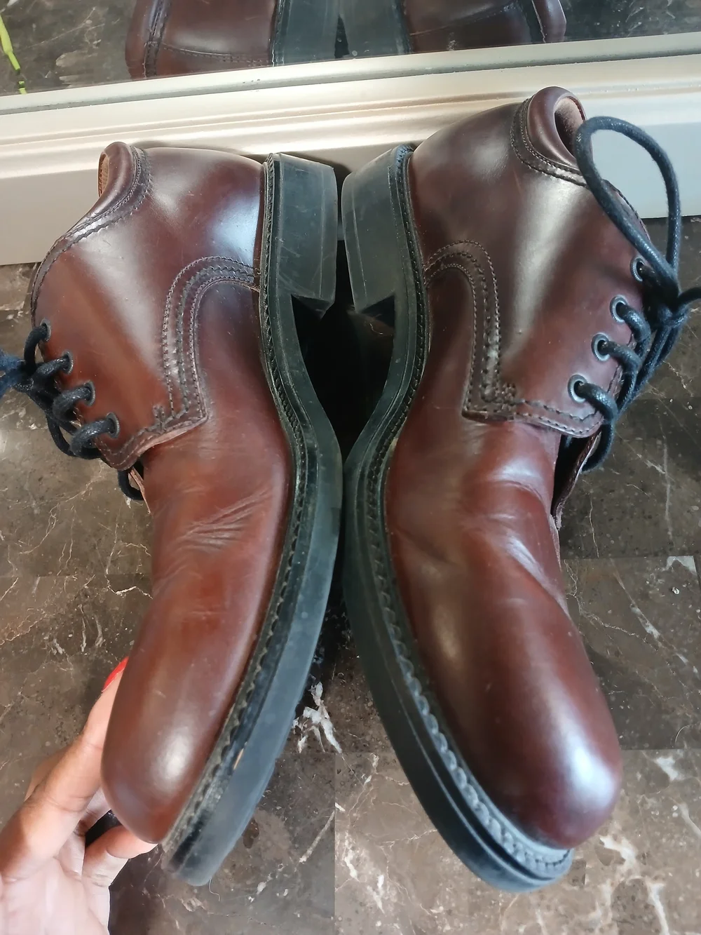 Men's Brown Leather Derby Shoes - Polished Casual Oxford